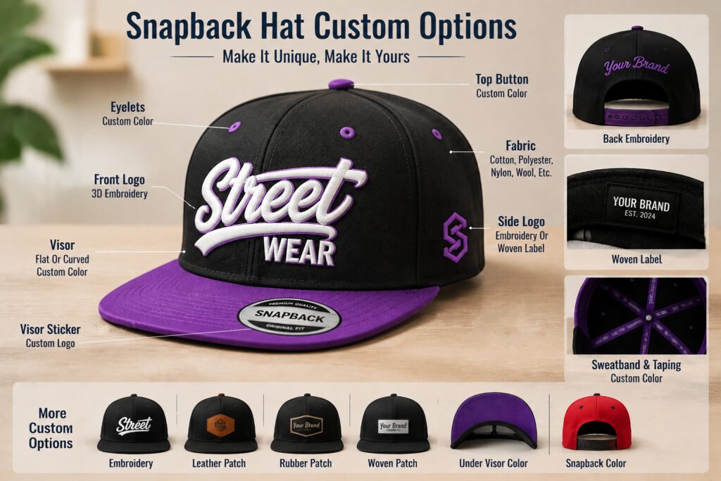Individuelle Snapback-Kappen