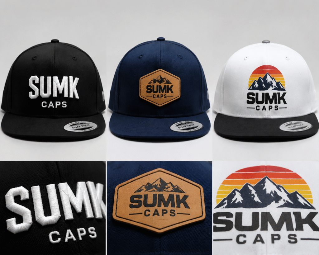 Bordado, parches o impresión: opciones para gorras snapback personalizadas