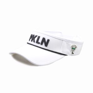 White polyester visor cap with silicone printing